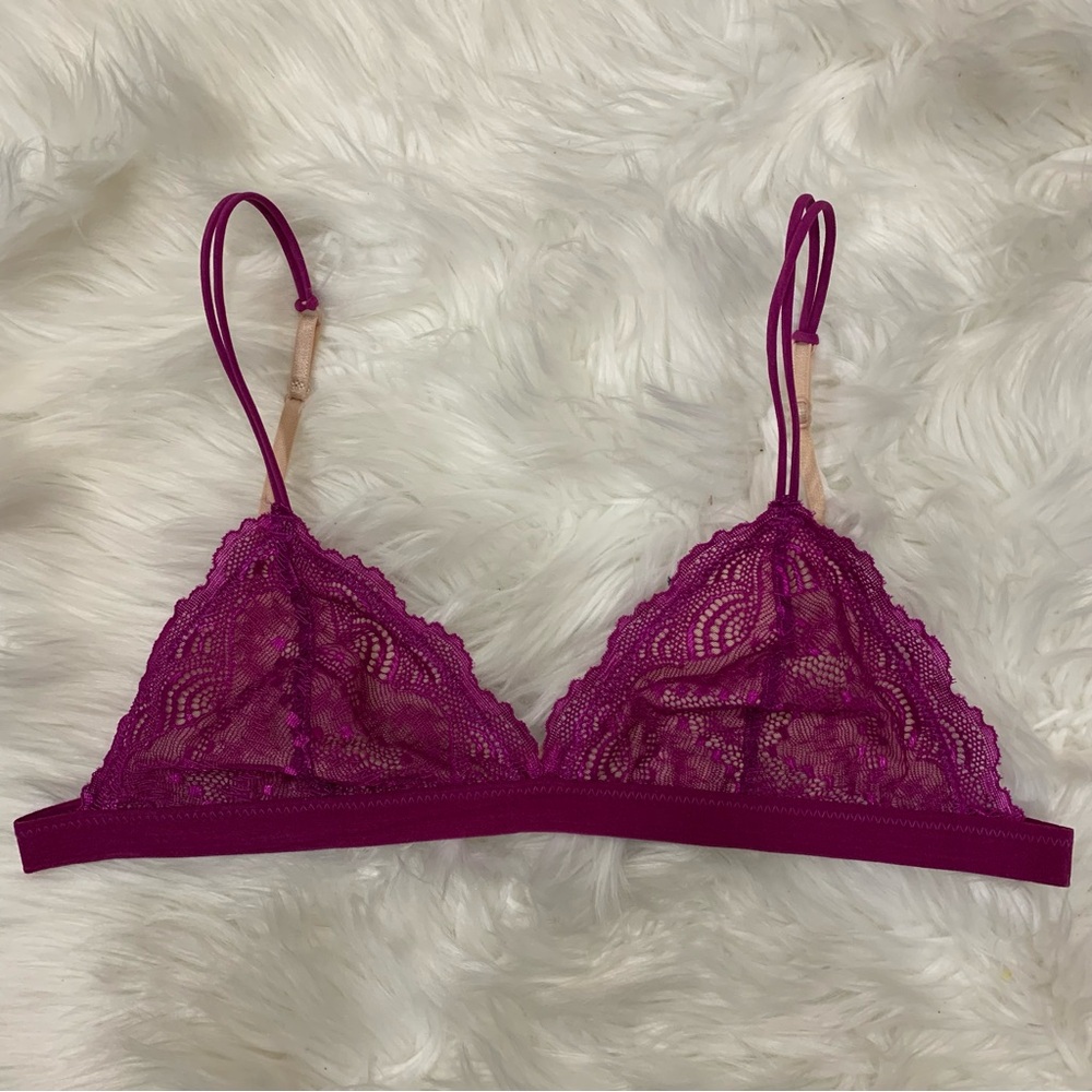 Purple lace bralette